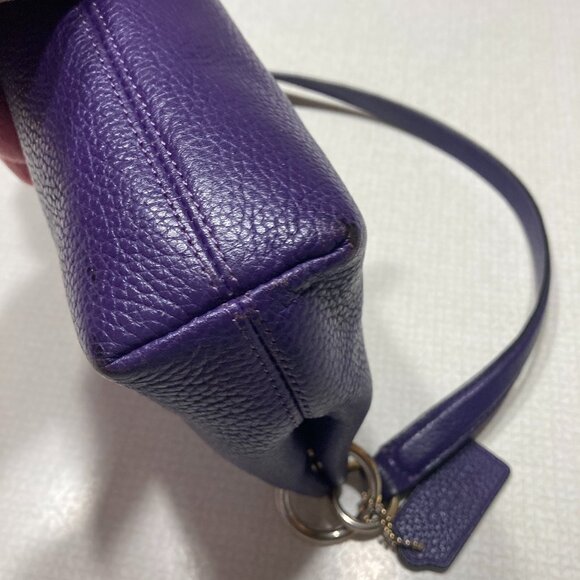 Coach Pebble Leather Purple Stagecoach Satchel (Carry bag) - Picture 9 of 10